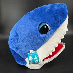 Way to Celebrate Maskimals Shark Plush Head Mask Blue White Costume Halloween